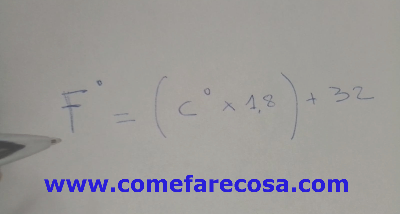 Come convertire farenheit in celsius