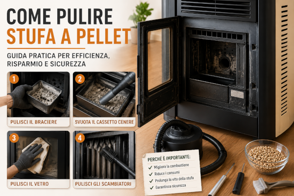 come pulire una stufa a pellet